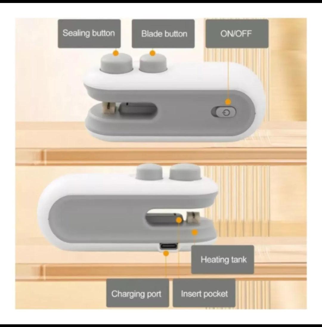 Sellador de bolsa recargable